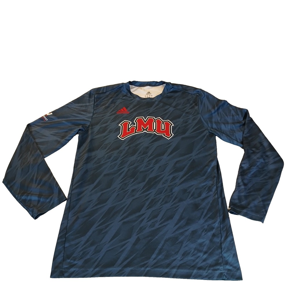 Adidas Loyola Marymount Lions Shirt Long Sleeve Mens Size L Navy NCAA West Coast